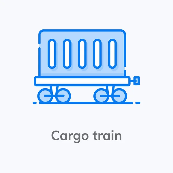 Дизайн Піктограми Вантажного Поїзда Вектор Сучасному Пласкому Стилі — стоковий вектор