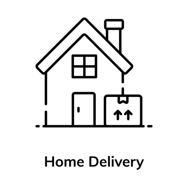 Entrega Domicílio Ícone Plano Estilo Plano Moderno — Vetor de Stock