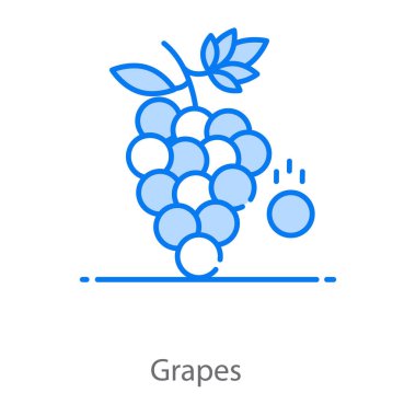 Düzleştirilebilir tasarlanmış bir demet üzüm.