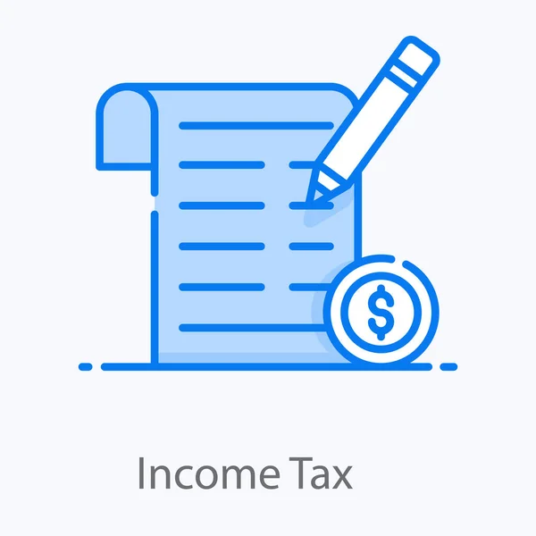 Vector Design Income Tax Business Document — 스톡 벡터