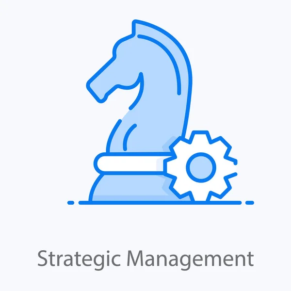 Ícone Design Gestão Estratégica Plano Operacional — Vetor de Stock