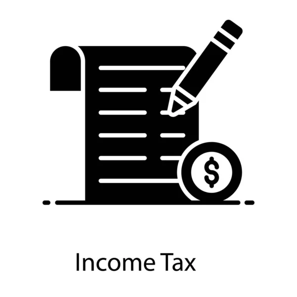 Vektor Utformning Inkomstskatt Företagsdokument — Stock vektor