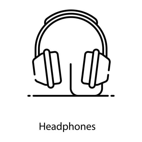 Ein Paar Kopfhörer Die Über Den Kopf Gelegt Werden Symbol — Stockvektor
