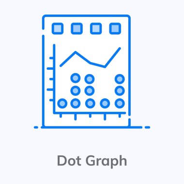 Verilerin istatistiksel bir gösterimi, nokta grafik simgesi