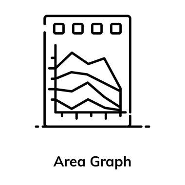 Alan grafik simgesinin düzenlenebilir düz vektör tasarımı