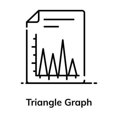 Düz dizaynlı katmanlı bir üçgen grafik simgesi
