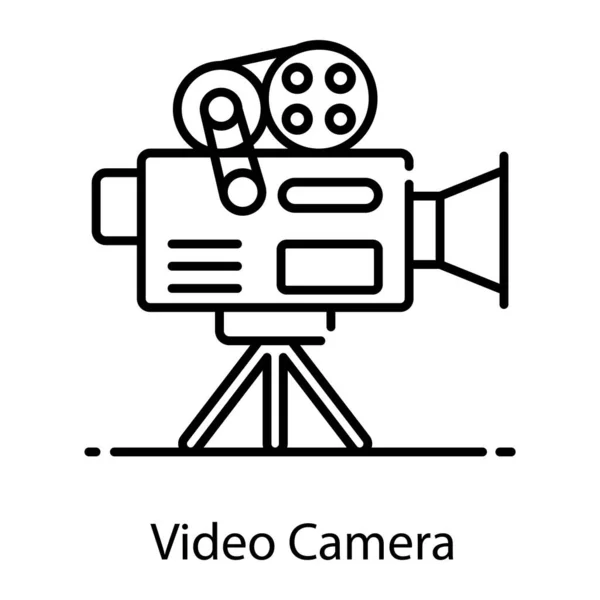 Une Icône Caméra Vidéo Cinéma Équipement Photoshoot — Image vectorielle