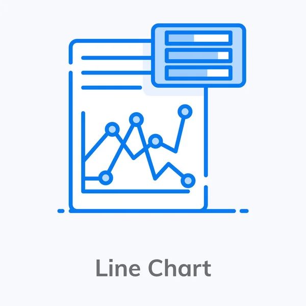 Platt Design Linjediagram Ikon — Stock vektor