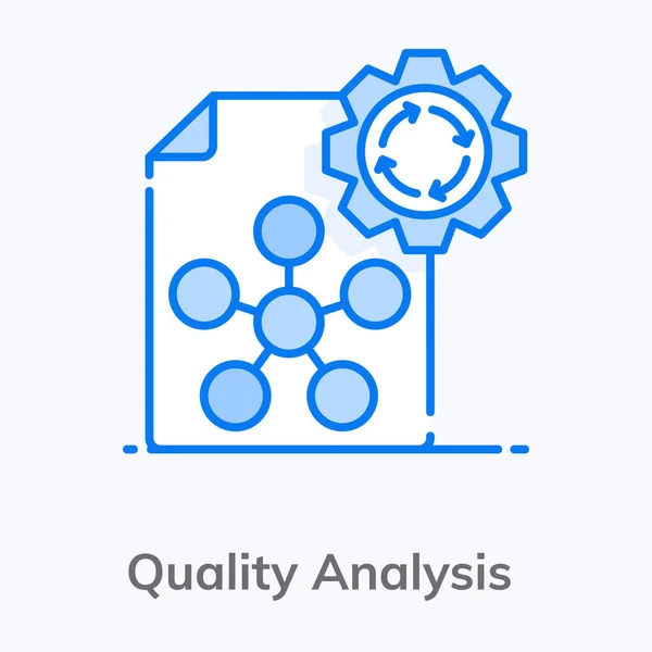 Базовая Икона Анализа Качества Плоском Стиле — стоковый вектор