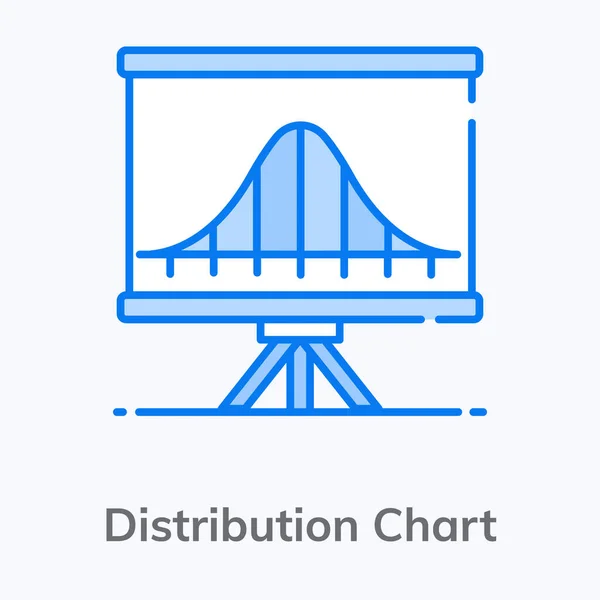 Icône Graphique Distribution Vecteur Présentation Graphique — Image vectorielle