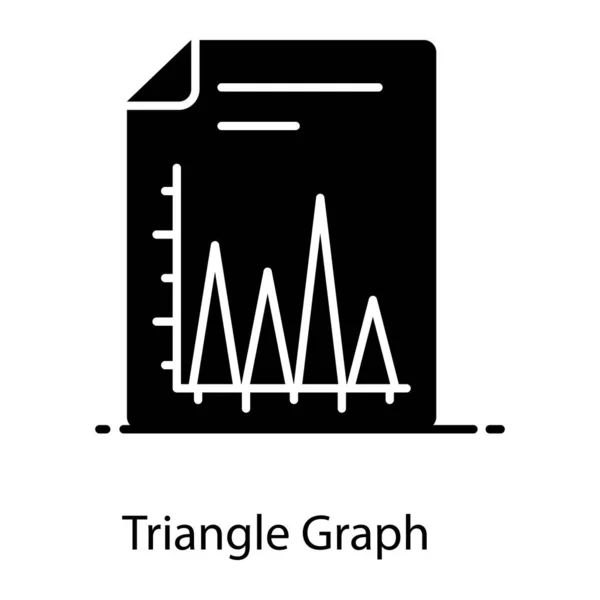 Icona Del Grafico Triangolo Stratificato Nel Design Piatto — Vettoriale Stock