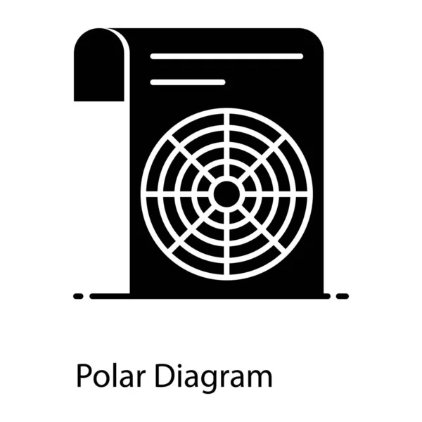 Nowoczesny Styl Ikony Diagramu Polarnego — Wektor stockowy