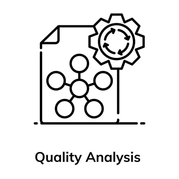 Ikoon Van Kwaliteitsanalyse Platte Stijl — Stockvector