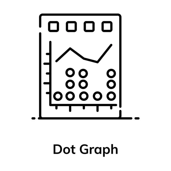 Base Una Rappresentazione Statistica Dei Dati Icona Del Grafico Punti — Vettoriale Stock