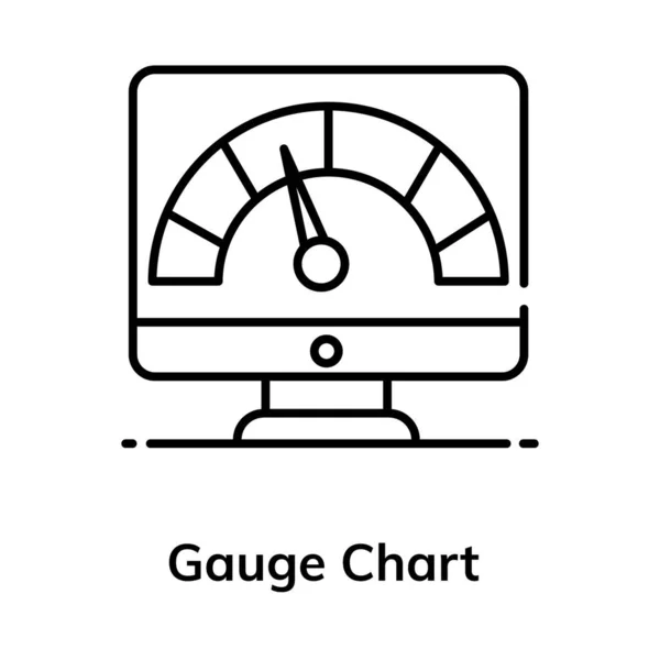 モニター内部の基本Rgbspeedometer ゲージチャートのコンセプトアイコン — ストックベクタ