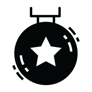 Düzenlenebilir dolgu biçiminde madalya simgesi, kişisel süs olarak kullanılan mühürlü bir metal disk, 