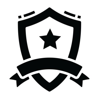 Kurdele kalkanının taşıyıcısı, yıldız rozetinin düzenlenebilir simgesi