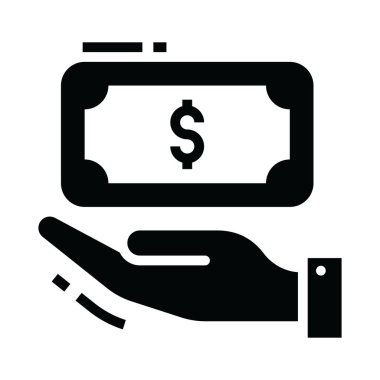 El ele tutuşan banknot, kabartma dizaynında tasarruf kavramı 