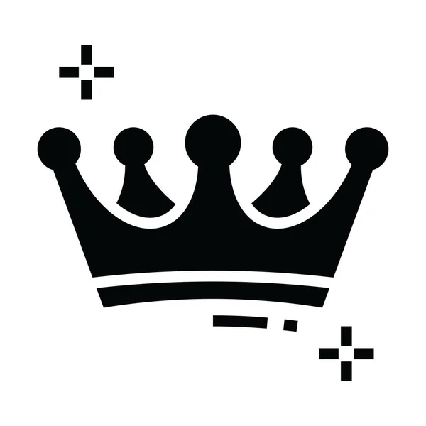 Corona Autorità Ereditaria Vettore Della Corona Reale Stile Pieno — Vettoriale Stock