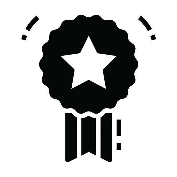 Ikona Odznaku Hvězdy Upravitelném Vyplněném Stylu Rozlišující Objekt — Stockový vektor