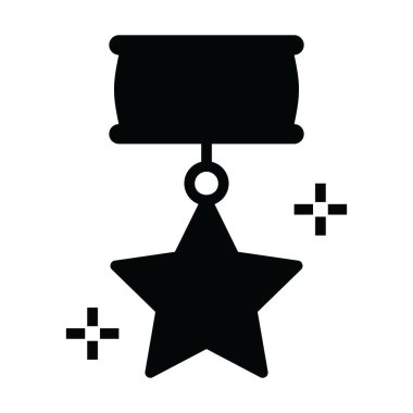 Yıldız amblemi simgesi, askeri ödül moda kabartma tasarımı 