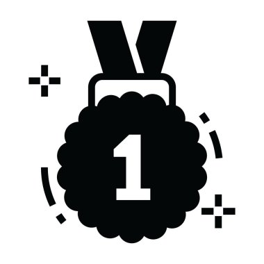 Pozisyon madalya simgesi tasarımı, birincilik konsepti 