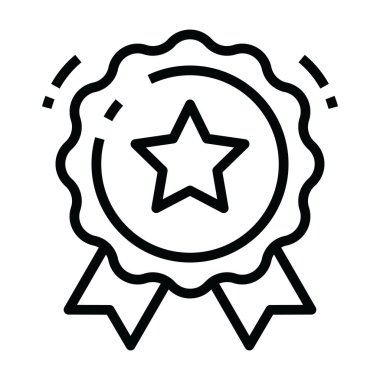 Düzenlenebilir biçimdeki yıldız rozeti simgesi, ayırt edici nesne