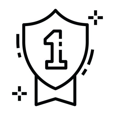 Bir numaralı rozet, birincilik amblemi.