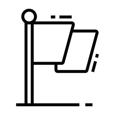 Düzenlenebilir biçimle dalgalanan bayrak simgesi