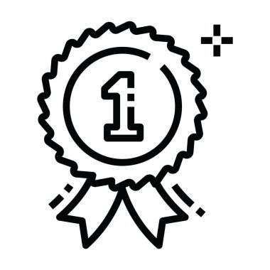 Katı tasarımda birincilik rozeti simgesi