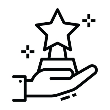 El ele tutuşan yıldız ödülü, ödül töreninin sembolü. 