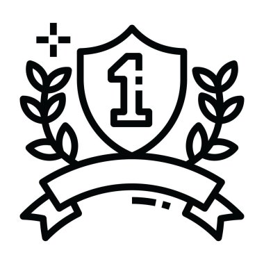 Bir numaralı ödülün vektörü, ödülün sembolü. 