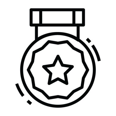 Atletik rozet ikonu tasarımı, ordu rozetinin sembolü 