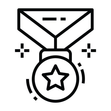 Bir yarışmada ödül verilen ayrım madalyası ikonu tasarımı