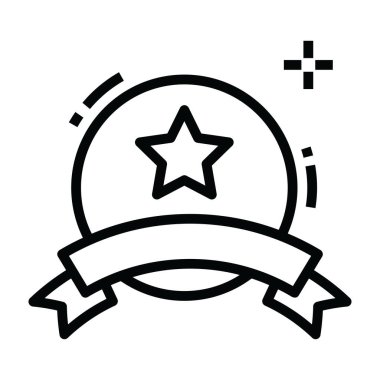 Yıldız rozeti vektörü, ödül konsepti düzenlenebilir biçiminde 