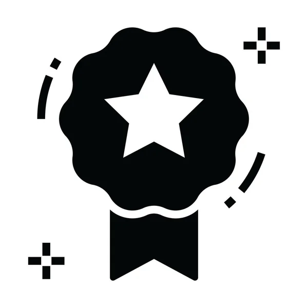Design Symbolů Hvězd Identifikační Odznak Moderním Vyplněném Stylu — Stockový vektor
