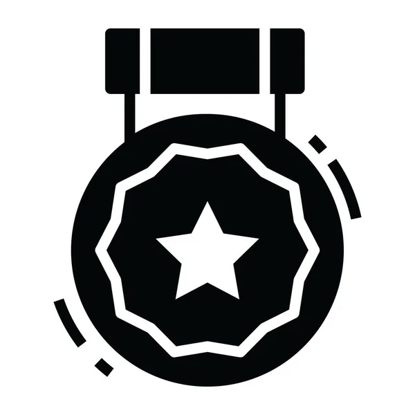 田径徽章图标的设计 陆军徽章的字形图标 — 图库矢量图片