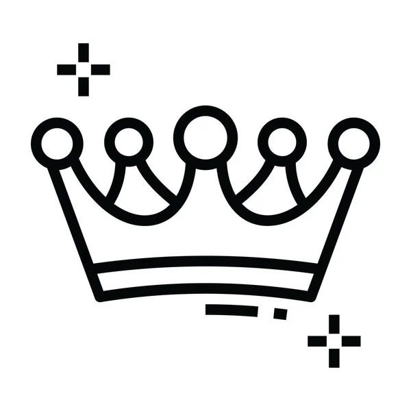 Coroa Autoridade Hereditária Vetor Coroa Real Estilo Preenchido — Vetor de Stock