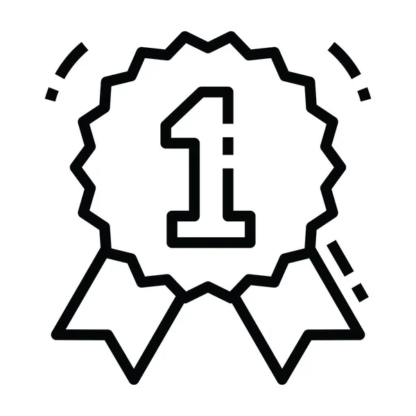 Icône Badge Étoile Dans Style Rempli Modifiable Objet Distinctif — Image vectorielle