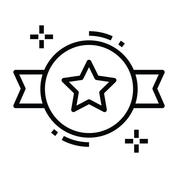 Ikona Odznaki Sportowej Pas Mistrzowski Edytowalnym Stylu Glifowym — Wektor stockowy