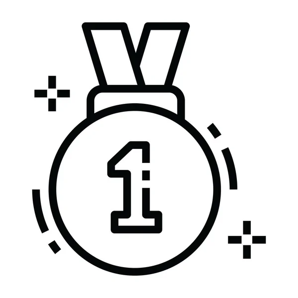 Vektor Design Der Medaille Für Den Ersten Platz Editierbare Ikone — Stockvektor