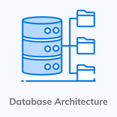Veritabanı mimari vektör biçimi, sql ağ kavramının bir simgesi 