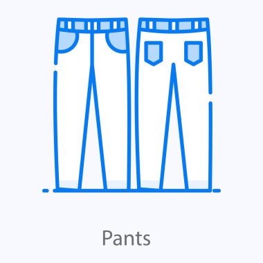 Düz dizaynlı pantolon simgesi, ticari olarak kullan 