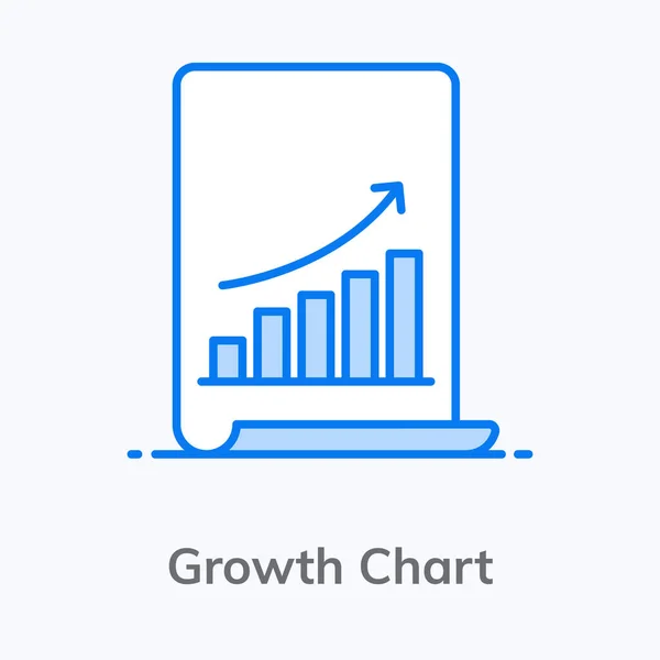 Стрелка Вверх Отчету Вектор Графика Роста Современном Плоском Стиле — стоковый вектор