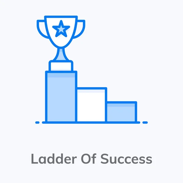 Ladder Success Icon Championship Trendy Flat Style — Stock Vector