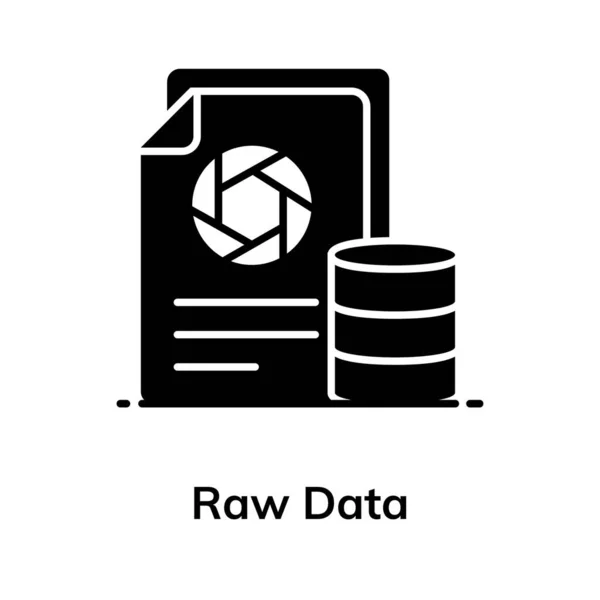 Raw Data Icon Design Trendy Editable Vector Data Storage — Stock Vector