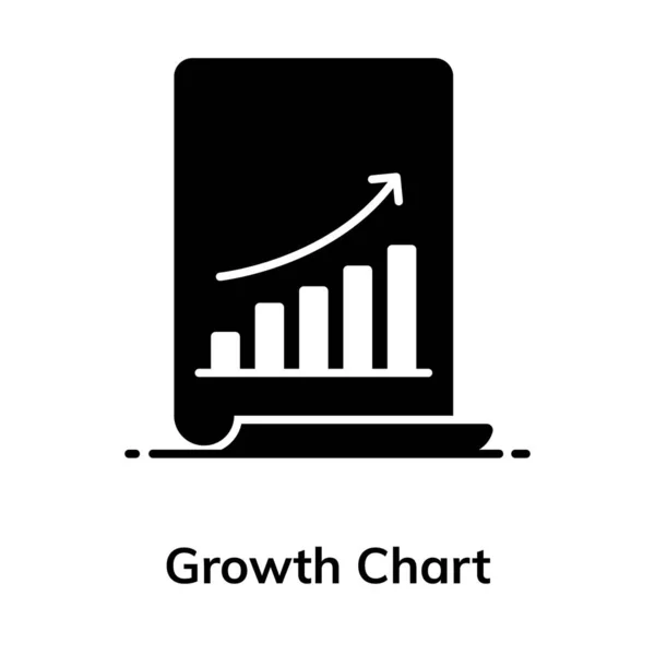 Flecha Hacia Arriba Informe Vector Gráfico Crecimiento Estilo Plano Moderno — Vector de stock