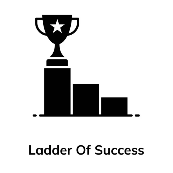 Ladder Success Icon Championship Trendy Flat Style — Stock Vector