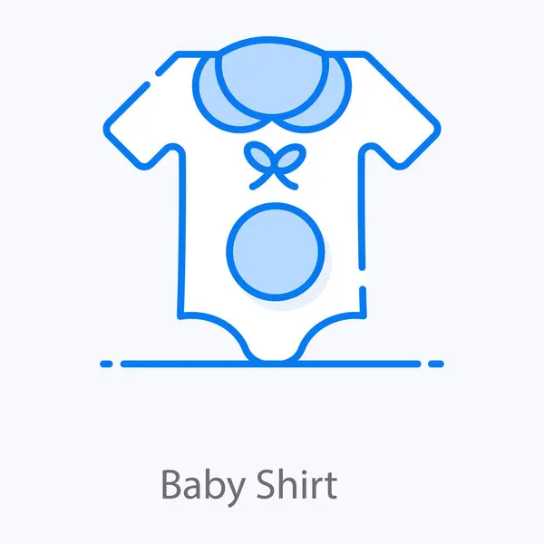 Icono Camisa Bebé Diseño Vector Plano Ropa Bebé — Archivo Imágenes Vectoriales