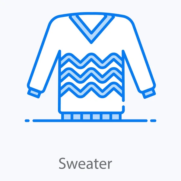 一种平整设计的冬季羊毛衫图标 — 图库矢量图片